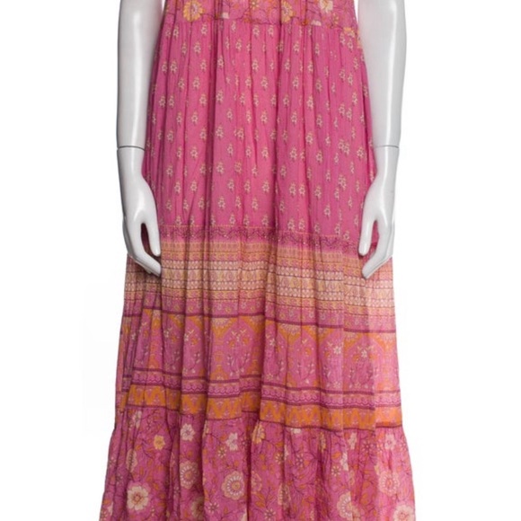 Spell maxi pink floral dress M - Picture 2 of 5
